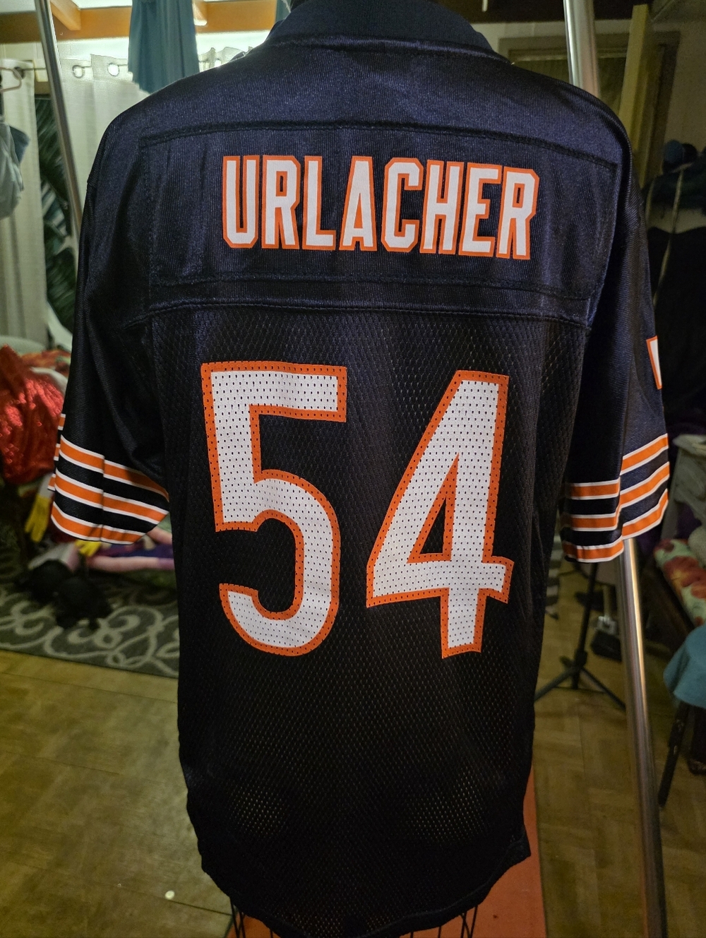 Chicago Bears Urlacher #54 Football Jersey in Navy and Orange Like New Youth L